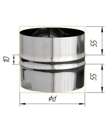 адаптер феррум пп для печи нержавеющий (430/0,5 мм) ф110
