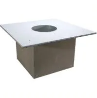 разделка огнеупорoff потолочная нержавеющая (430/0,5 мм), 500 ф210 (ппу н) составная