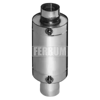 теплообменник феррум комфорт самоварного типа, 12л, нерж.(aisi 201/1,0 мм), ф115 мм l=0,5м круглый #