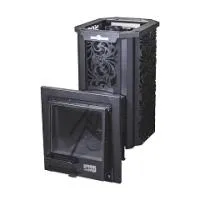 печь для бани сталь-мастер hard 20l хохлома без дверцы закрыт.каменка дровяная сетка