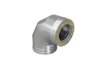 колено феррум утепленное угол 90° нержавеющее (430/0,5мм)/оцинкованное, ф250/350, по воде