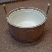 таз 20л с пластиковой вставкой (ольха), 212f банный эксперт