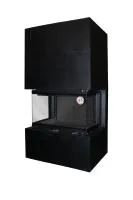 топка каминная родос 800, патрубок ф250, черный шамот, экокамин