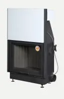 топка каминная дельта 800в три стекла черный шамот экокамин 