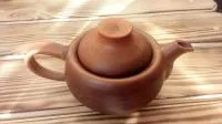 чайник глиняный 0,35 л, без рисунка, ручная работа, маслянка