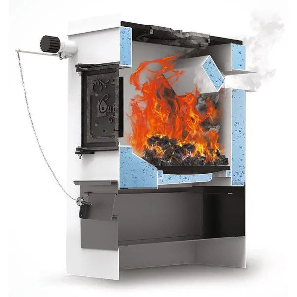 котел сибирь с конфоркой 10 квт (220в) твердотопливный (кво)